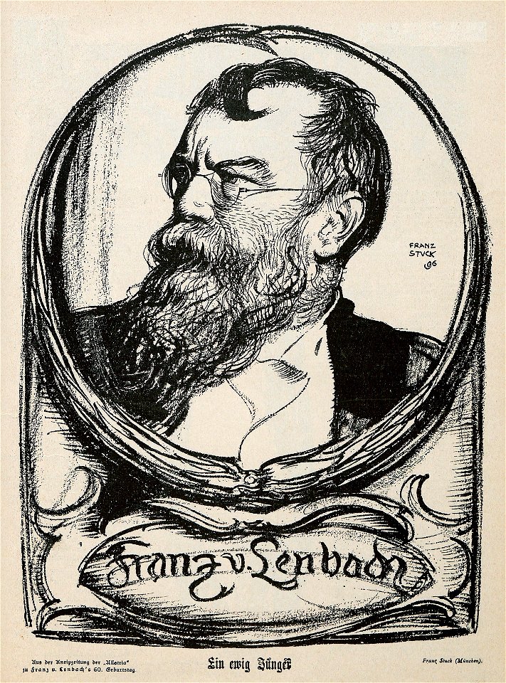 Franz von Stuck - Portrait Franz von Lenbach, 1896