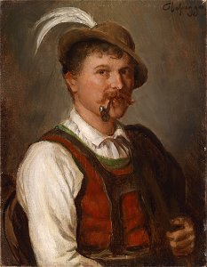 Franz von Defregger Junger Bursch in Sonntagstracht