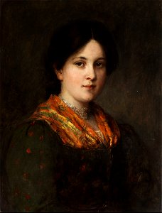 Franz von Defregger Mädchenporträit c1890