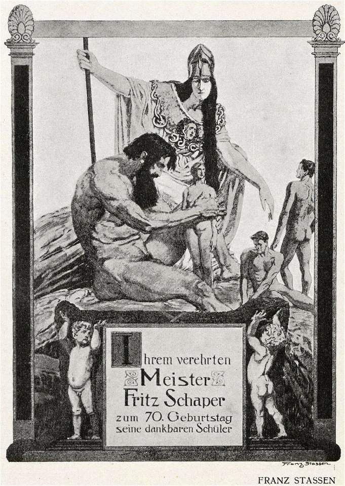 Franz Stassen - Fritz Schaper zum 70. Geburtstag, 1911