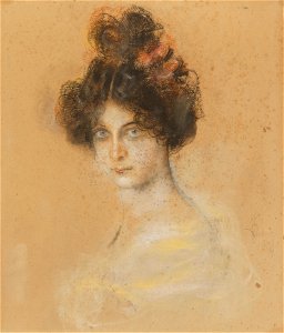 Franz von Lenbach - Porträt der australischen Cancan-Tänzerin Saharet, 1899