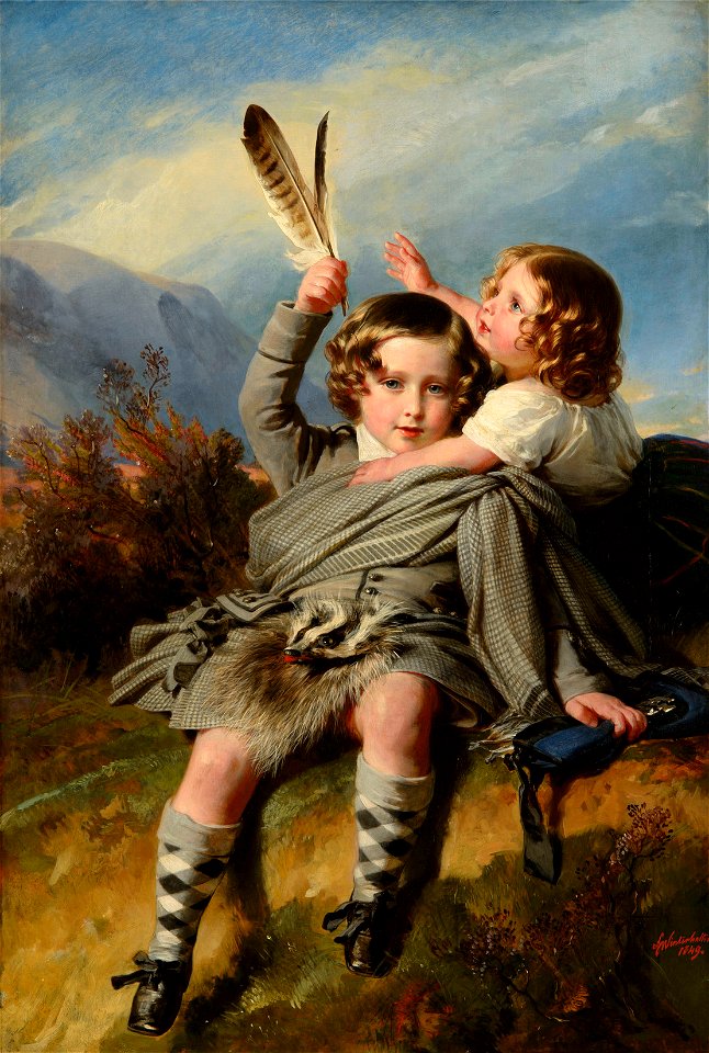 Franz Xaver Winterhalter (1805-73) - Prince Alfred and Princess Helena - RCIN 403053 - Royal Collection
