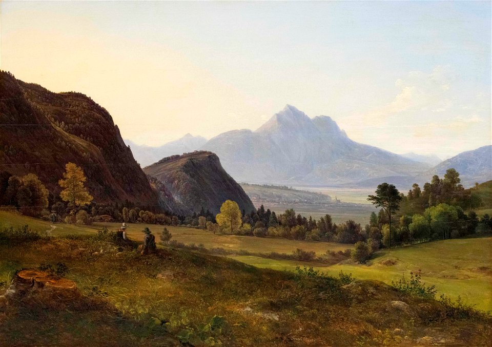 Franz Steinfeld Ansicht von Salzburg mit Hochstaufen