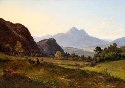 Franz Steinfeld Ansicht von Salzburg mit Hochstaufen