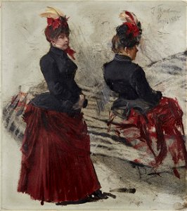 Franz Skarbina Ölstudie Pariserin 1885