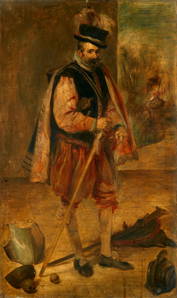 Franz von Lenbach - Hofnarr Philipps IV. von Spanien, Kopie nach Velázquez' Gemälde in Madrid - L 265 - Lenbachhaus