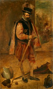 Franz von Lenbach - Hofnarr Philipps IV. von Spanien, Kopie nach Velázquez' Gemälde in Madrid - L 265 - Lenbachhaus