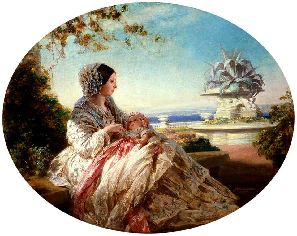 Franz Xaver Winterhalter (1805-73) - Queen Victoria with Prince Arthur - RCIN 405963 - Royal Collection