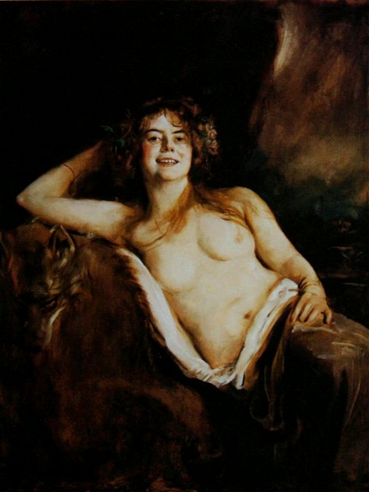 Franz von Lenbach - Julie Virginie Scheuermann als Bacchantin (2)