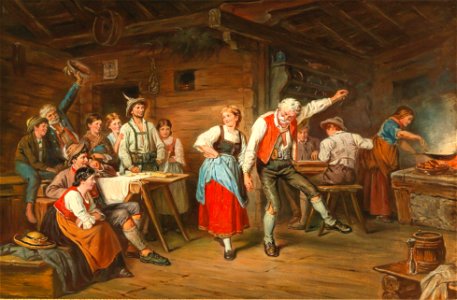 Franz von Defregger (copy) - Großvaters Tanzunterricht