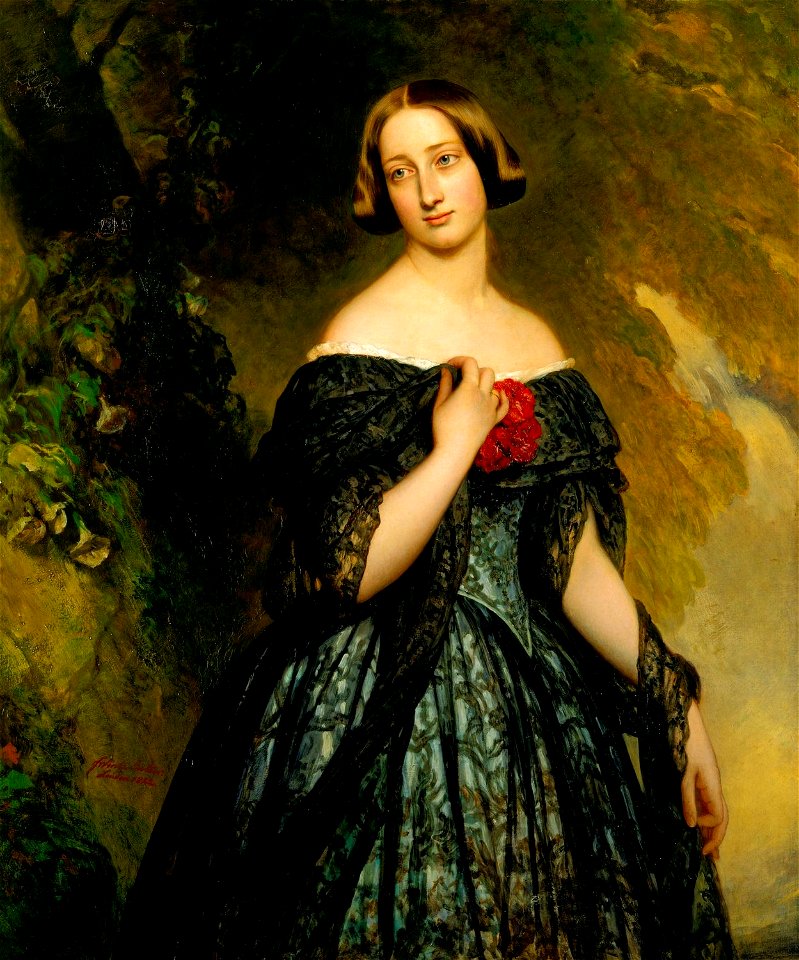 Franz Xaver Winterhalter (1805-73) - Alexandrine, Duchess of Saxe-Coburg-Gotha (1820-1904) - RCIN 404512 - Royal Collection