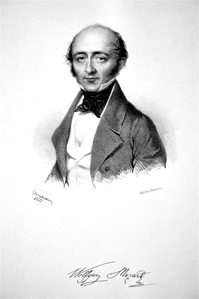 Franz Xaver Wolfgang Mozart Litho