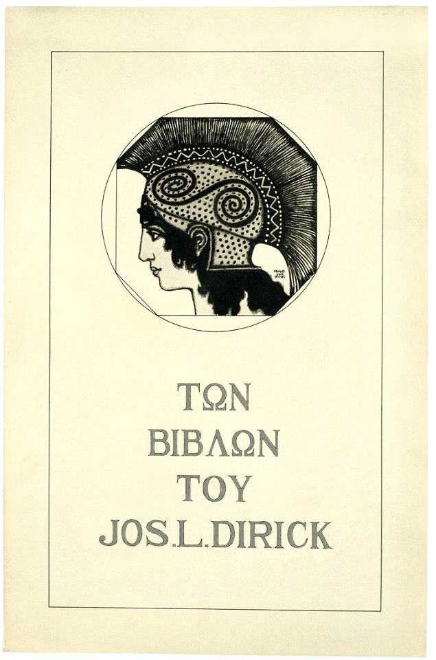 Franz von Stuck Ex-Libris Joseph L Dirick Entwurf 1893