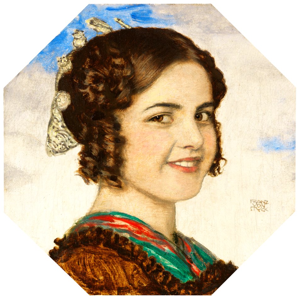 Franz von Stuck - Porträt der Tochter Mary, c. 1912
