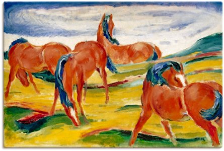Franz-marc-weidende-pferde-iii-1910
