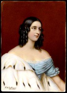 Franz Xaver Thallmaier Porcelain portrait plaque of Caroline von Oettingen
