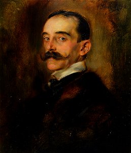 Franz von Lenbach - Portrait des Reinhold Karl von Liphart, 1902. Free illustration for personal and commercial use.