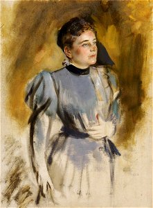 Franz von Lenbach Porträtstudie Frau Göring