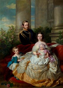 Franz Xaver Winterhalter (1805-73) - The Family of Crown Prince and Crown Princess Frederick William of Prussia - RCIN 408910 - Royal Collection. Free illustration for personal and commercial use.