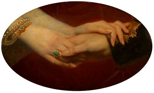 Franz Xaver Winterhalter (1805-73) - The Linked Hands of Queen Victoria (1819-1901) and Prince Albert (1819-61) - RCIN 402490 - Royal Collection