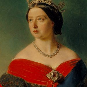 Franz Xaver Winterhalter Queen Victoria (cropped). Free illustration for personal and commercial use.
