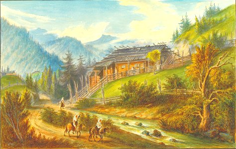 Franz Xavier Knapp - Eine Hutzulen Hütte
