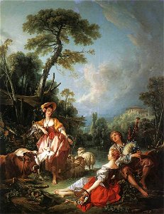 François Boucher - A Summer Pastoral - WGA02896