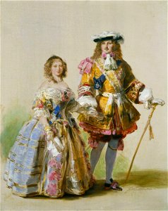 Franz Xaver Winterhalter (1805-73) - Study of Queen Victoria and Prince Albert in costumes of the time of Charles II - RCIN 400822 - Royal Collection