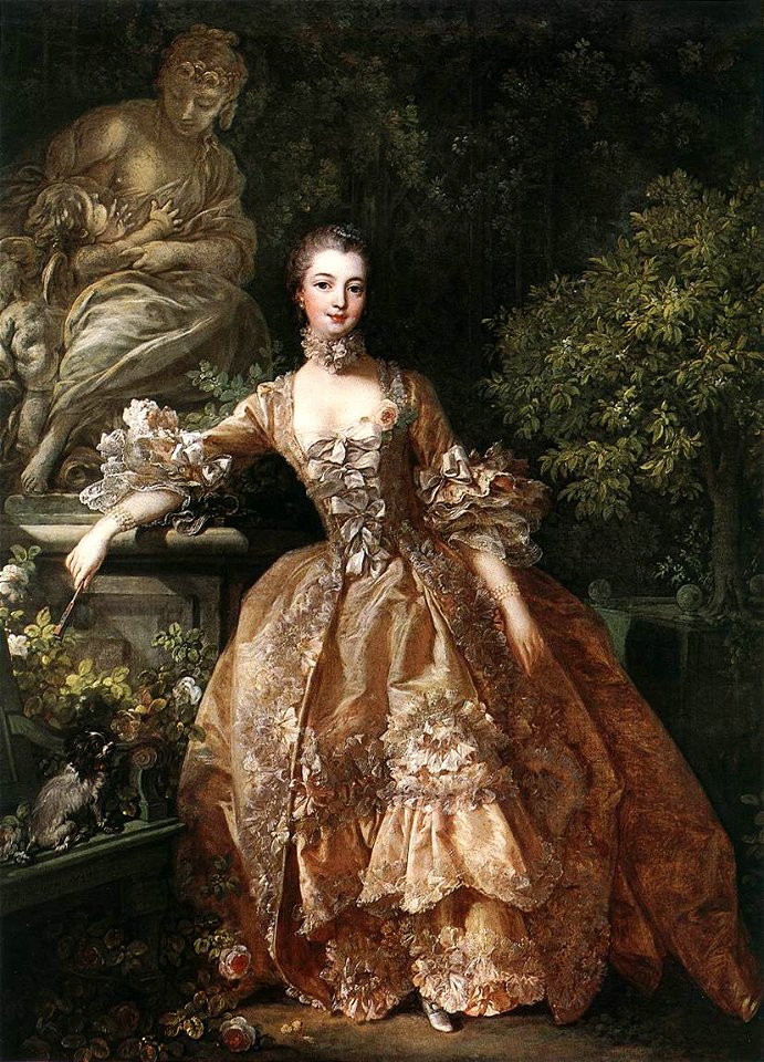 François Boucher - Portrait of Marquise de Pompadour - WGA02909