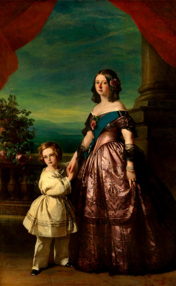 Franz Xaver Winterhalter (1805-73) - Queen Victoria with the Prince of Wales - RCIN 406945 - Royal Collection