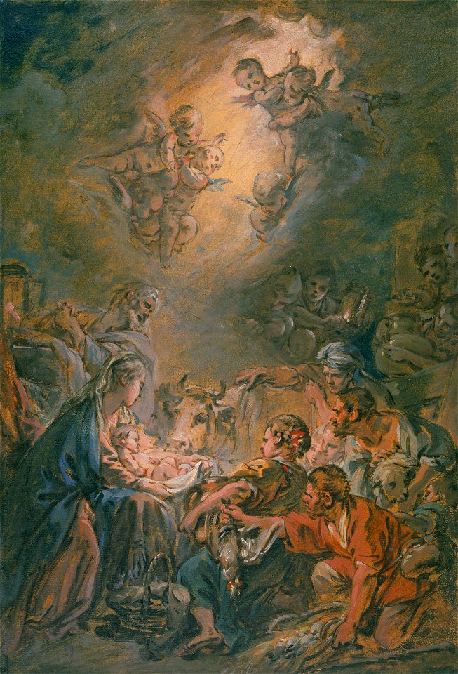 François Boucher - The Adoration of the Shepherds