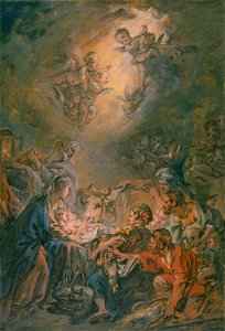 François Boucher - The Adoration of the Shepherds