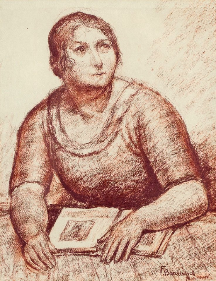 François Barraud Femme au livre