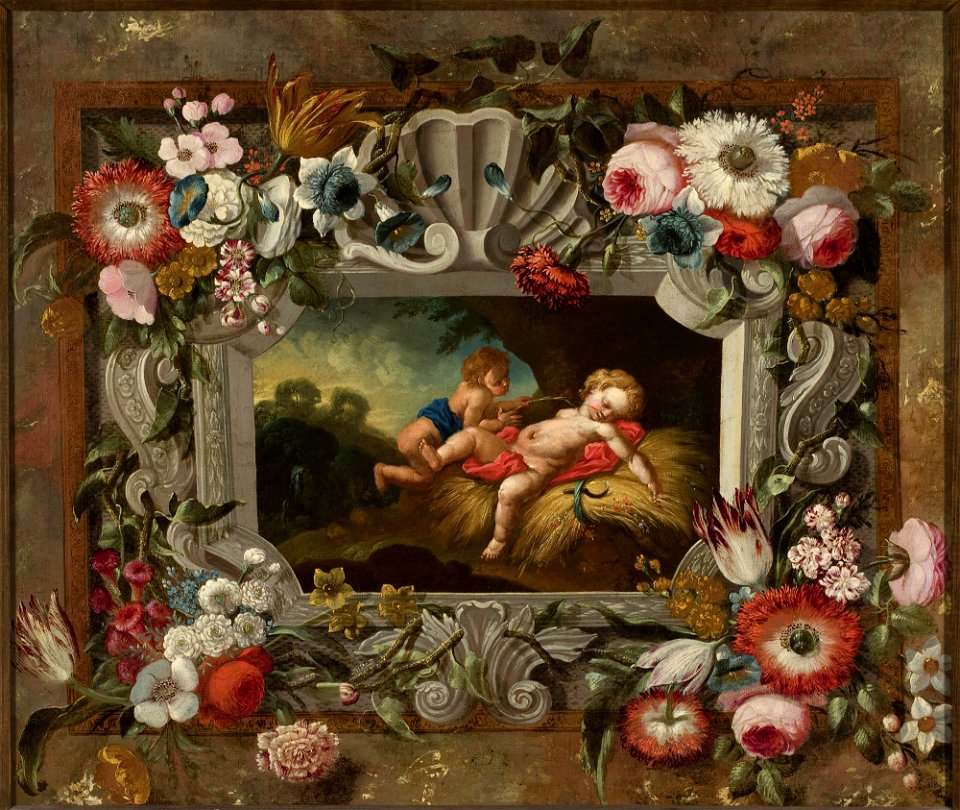 François Boucher - Allegory of summer in a circle of flowers - M.Ob.741 MNW - National Museum in Warsaw