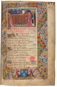 Français 5054, fol. 1, Funérailles de Charles VII