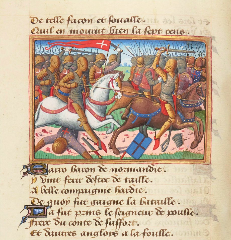 Français 5054, fol. 30 verso, bataille de la Brossinière (1423)