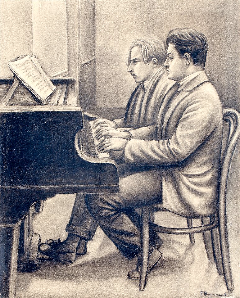 François Barraud et Albert Locca au piano