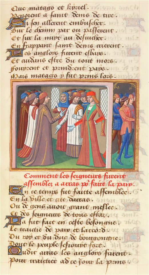 Français 5054, fol. 86, Conférences d'Arras (1435)