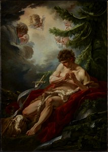 François Boucher - Saint John the Baptist - 75.8 - Minneapolis Institute of Arts. Free illustration for personal and commercial use.
