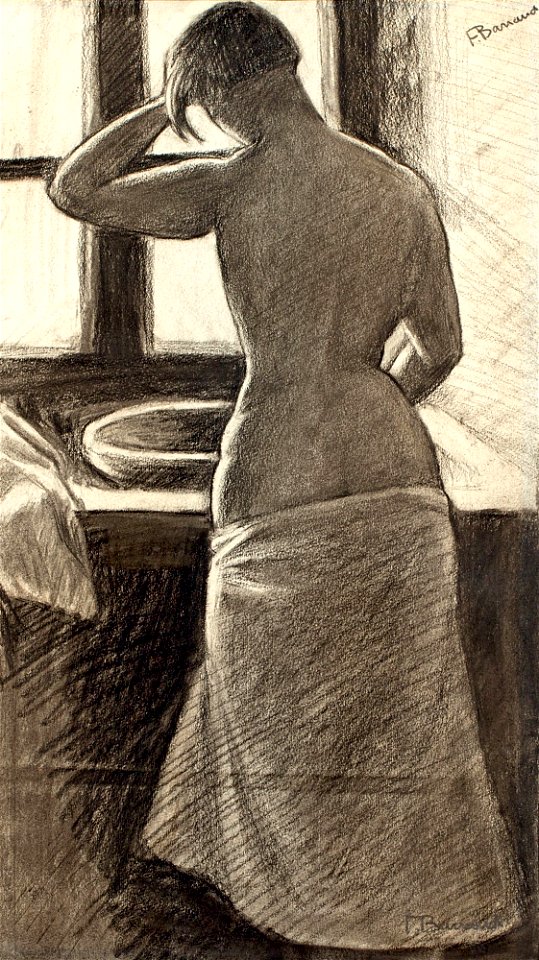 François Barraud Femme à sa toilette