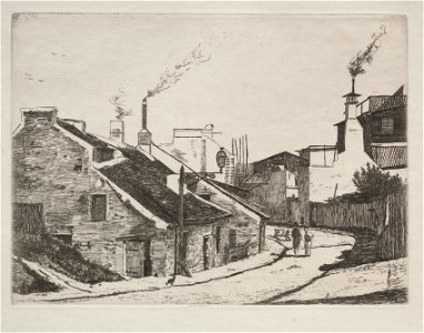 François Bonvin (French, 1817-1887), Published by François Bonvin, Printed by Auguste Delâtre - Country Street in Alouette - 1992.16 - Cleveland Museum of Art