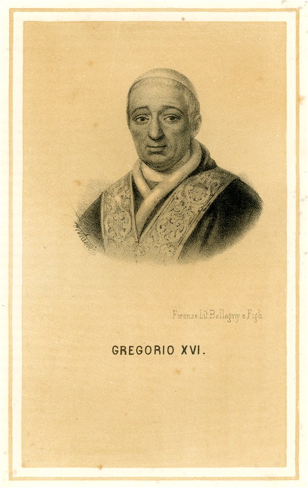 Gregorio XVI litografia