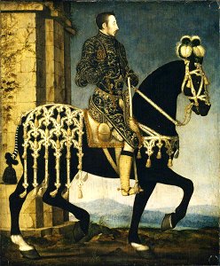 François Clouet (c.1515-1572) - Henri II of France (1519–1559), on Horseback - 446778 - National Trust