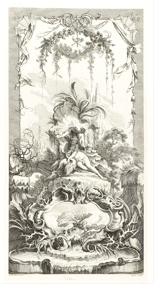 François Boucher - Léda in Nouveaux Morceaux pour des paravents (New Concepts for Screens) - Google Art Project