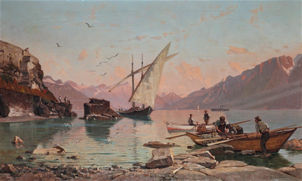 François Bocion - Bord du lac à Rivaz