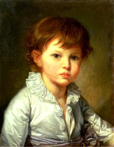 Greuze, Jean-Baptiste - Portrait of Count Stroganov as a Child - 1778. Free illustration for personal and commercial use.