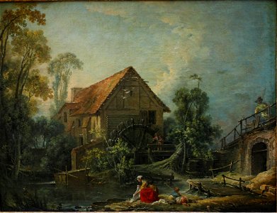 François Boucher - The Mill. Free illustration for personal and commercial use.