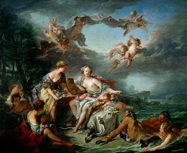 François Boucher - The Rape of Europa, 1747. Free illustration for personal and commercial use.