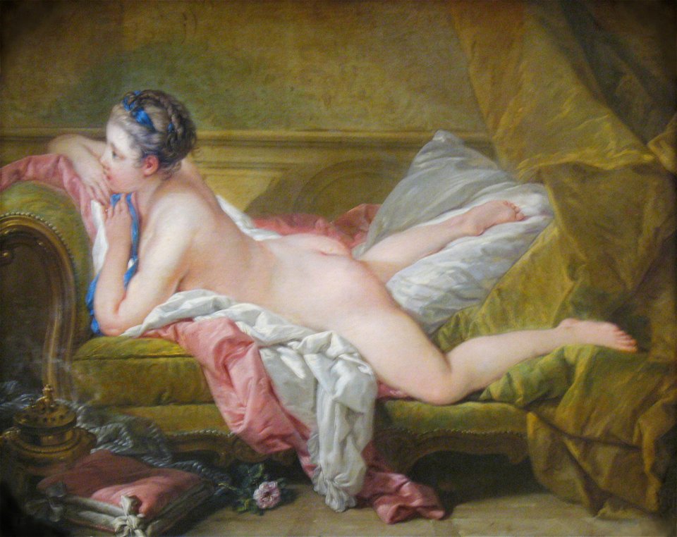 François Boucher, Ruhendes Mädchen (1752) - 01