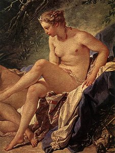 François Boucher - Diana Resting after her Bath (detail) - WGA2886